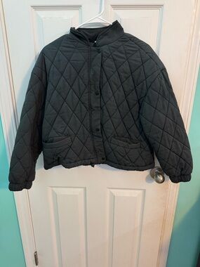 Double Zero Black Quilted Puffer Jacket